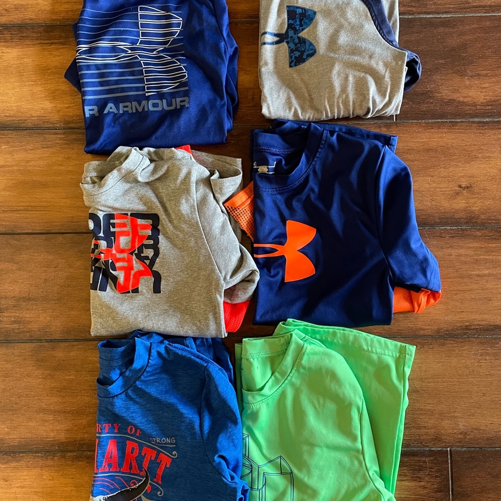 Boys Under Armour; long sleeve; Dri fit shirts
